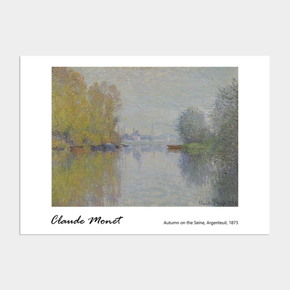 멜팅스튜디오(MELTING STUDIO) 클로드 모네 액자 인테리어 전시 포스터 / 12번 Autumn on the Seine Argenteuil 1873