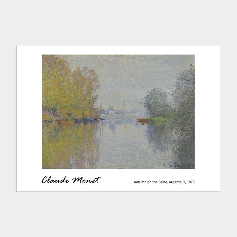 클로드 모네 액자 인테리어 전시 포스터 / 12번 Autumn on the Seine Argenteuil 1873