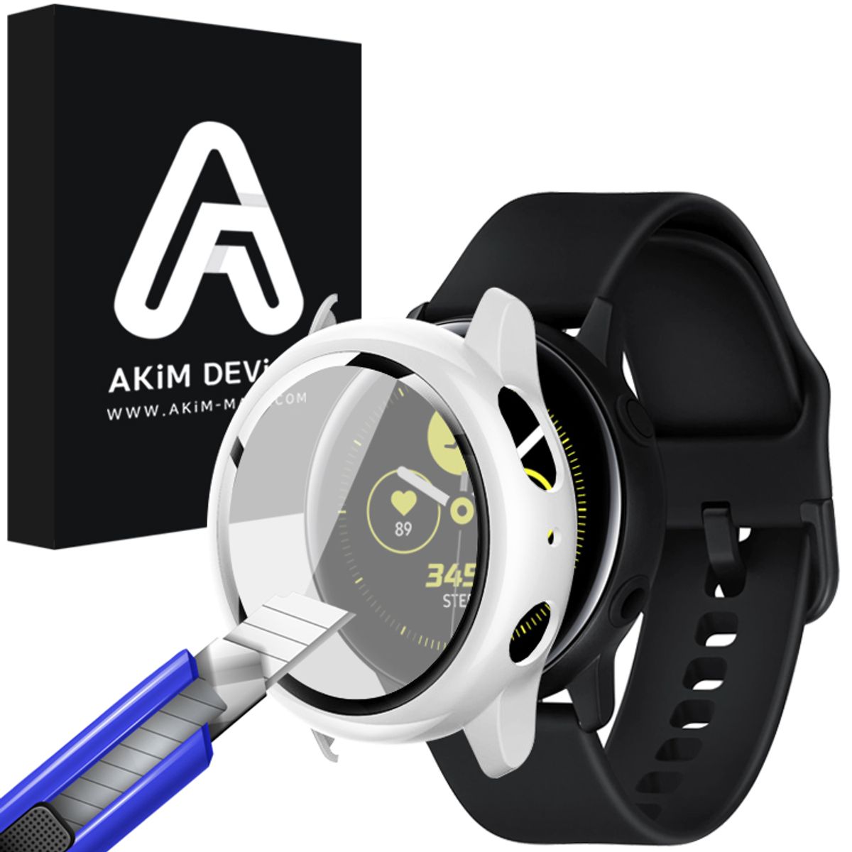 아킴(AKIM) 갤럭시워치 액티브2 혼연일체 강화유리 케이스 44mm