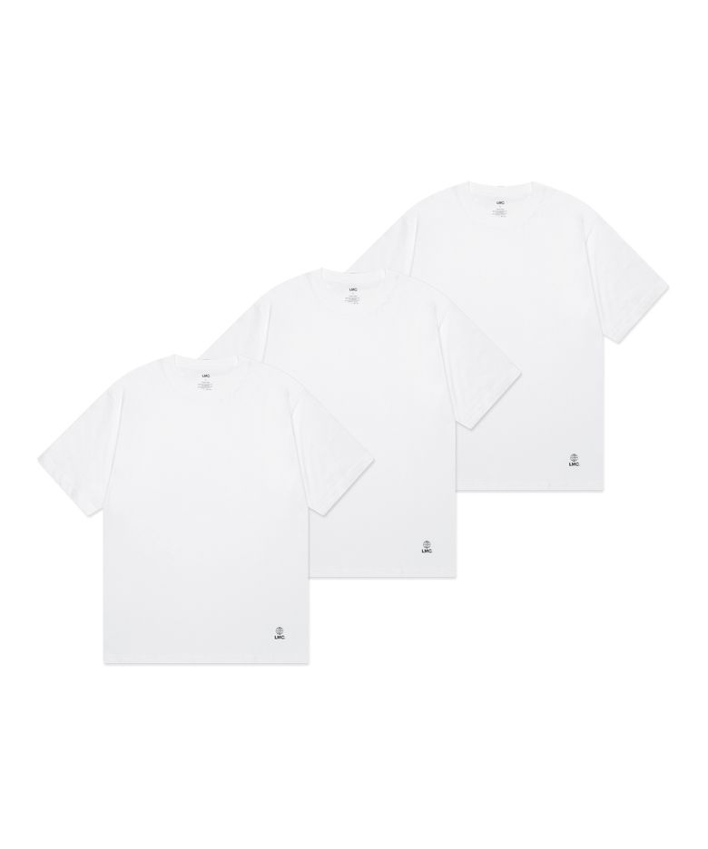 GLOBE TEE 3PACK white