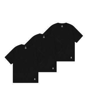 GLOBE TEE 3PACK black