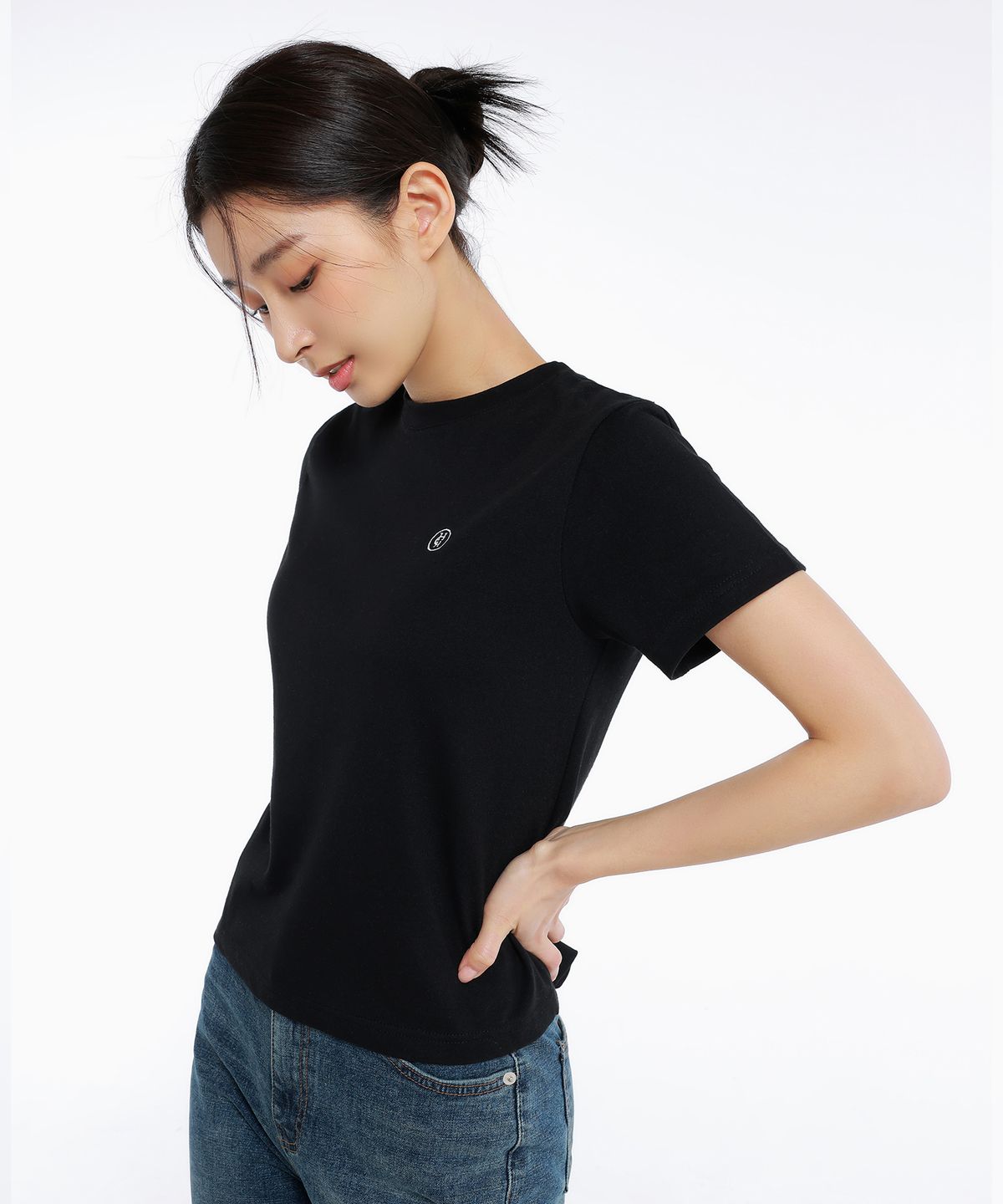 하드코어 해피니스(HARDCORE HAPPINESS) HARDCORE W SYMBOL TEE Black