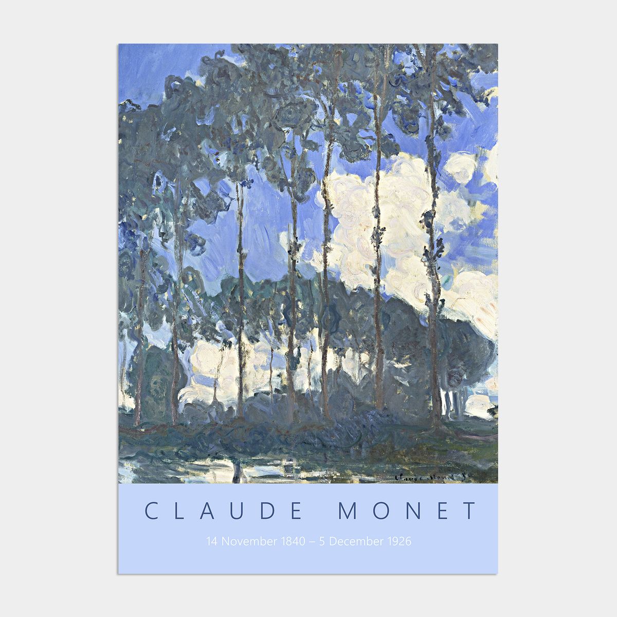 멜팅스튜디오(MELTING STUDIO) 클로드 모네 액자 인테리어 전시 포스터 / 23번 Poplars on the River Epte 1890-1891