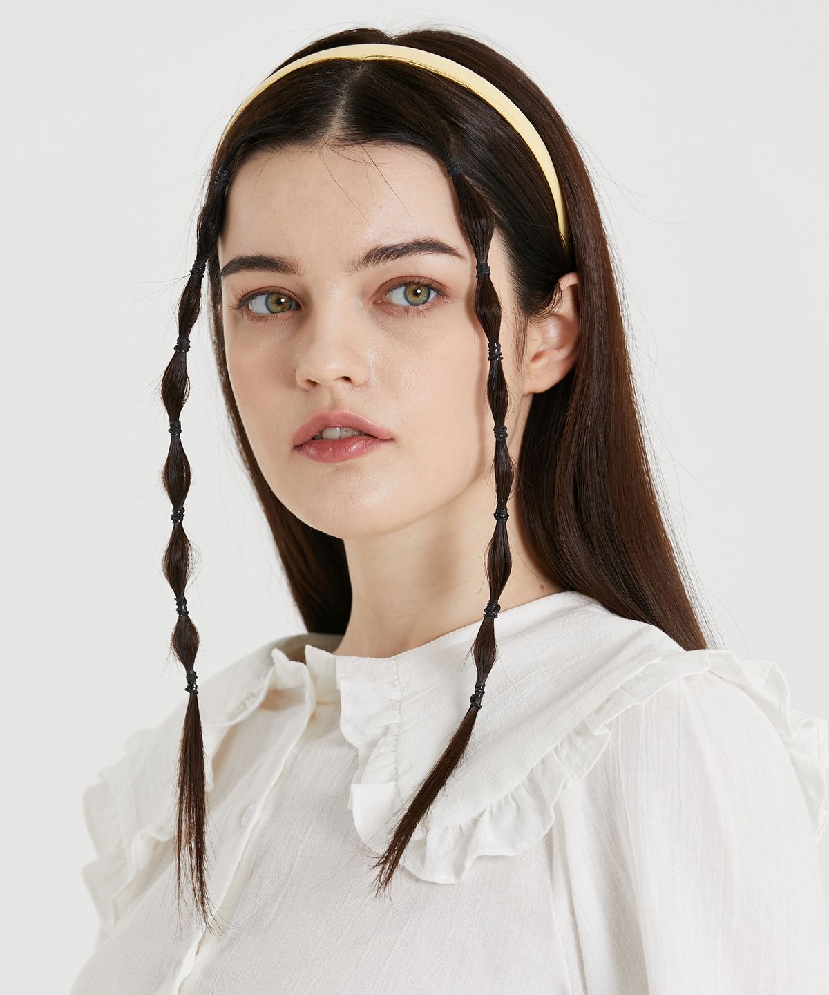 핑크파인애플(PINK PINEAPPLE) PASTEL VOLUME HAIRBAND_YELLOW