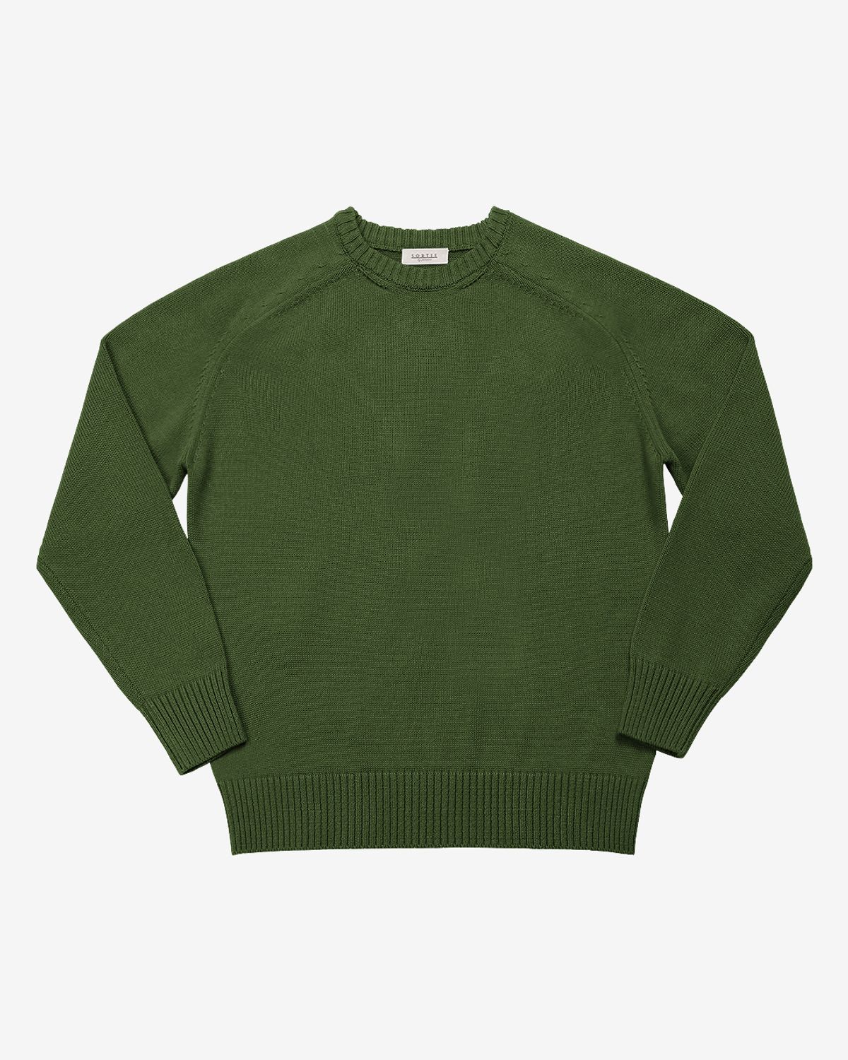 솔티(SORTIE) Saddle Crew neck Knit (Green)