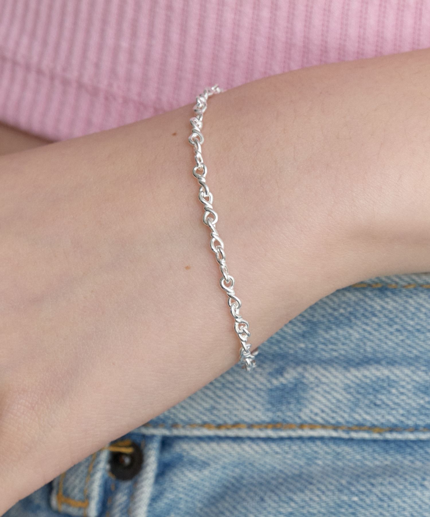 Byweekend☆[silver925] Ribbon chain bracelet ブレスレット MUSINSA | BYWEEKEND Ribbon chain bracelet