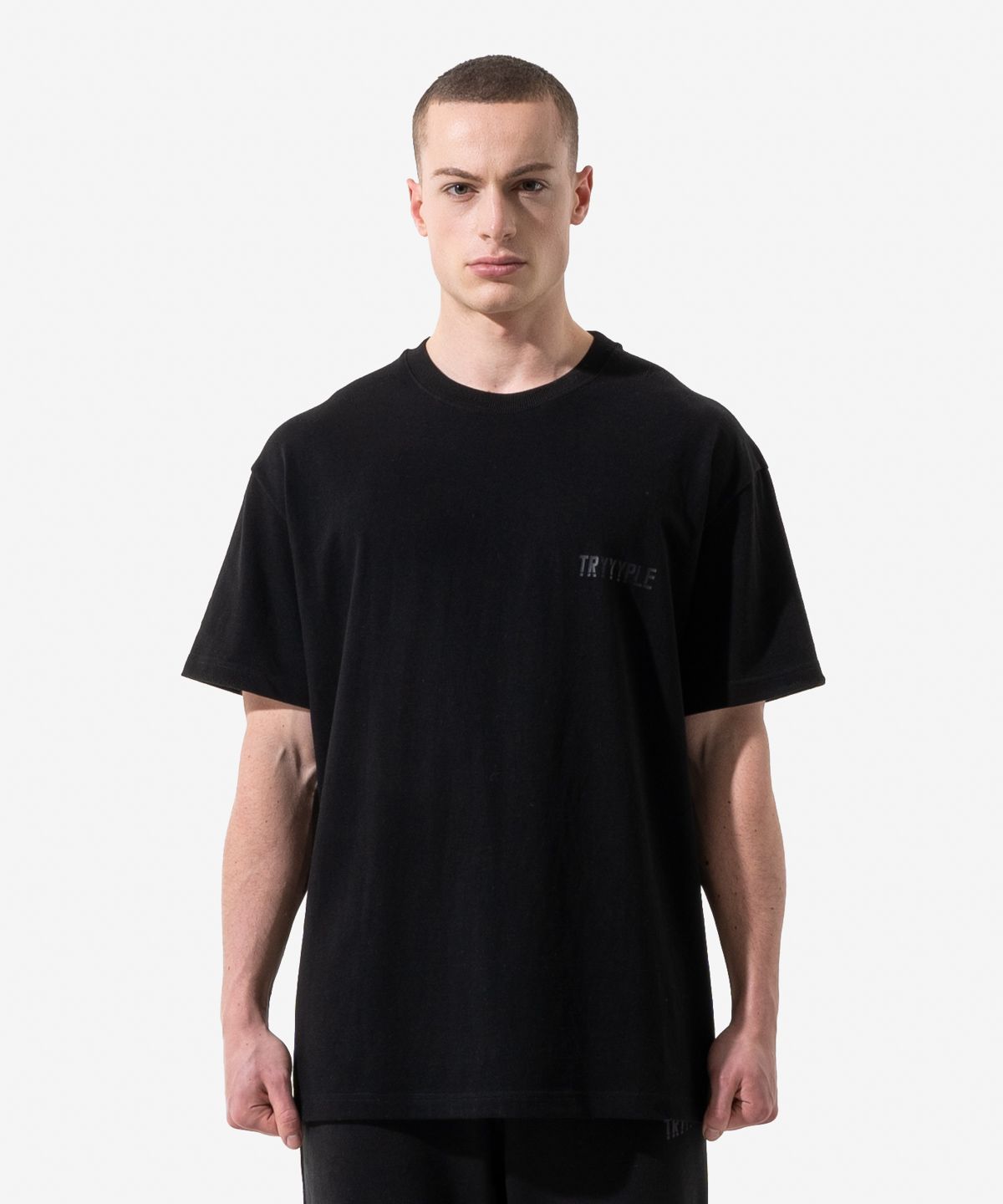 노이스스튜디오(NOICE STUDIO) 노이스 스튜디오 Expose 오버핏 반팔 티셔츠 Oversided T-Shirt - 블랙