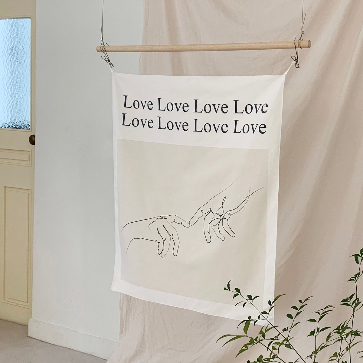 멜팅스튜디오(MELTING STUDIO) 패브릭 인테리어 포스터  / 12번 love love love