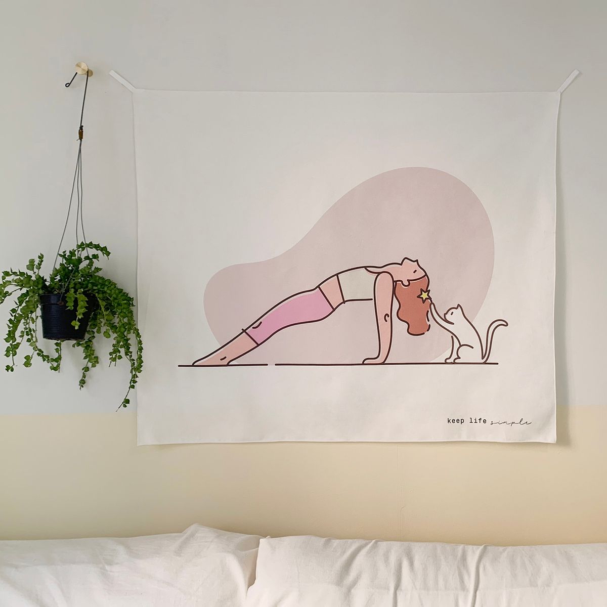 멜팅스튜디오(MELTING STUDIO) 패브릭 인테리어 포스터  / 16번 keep life simple