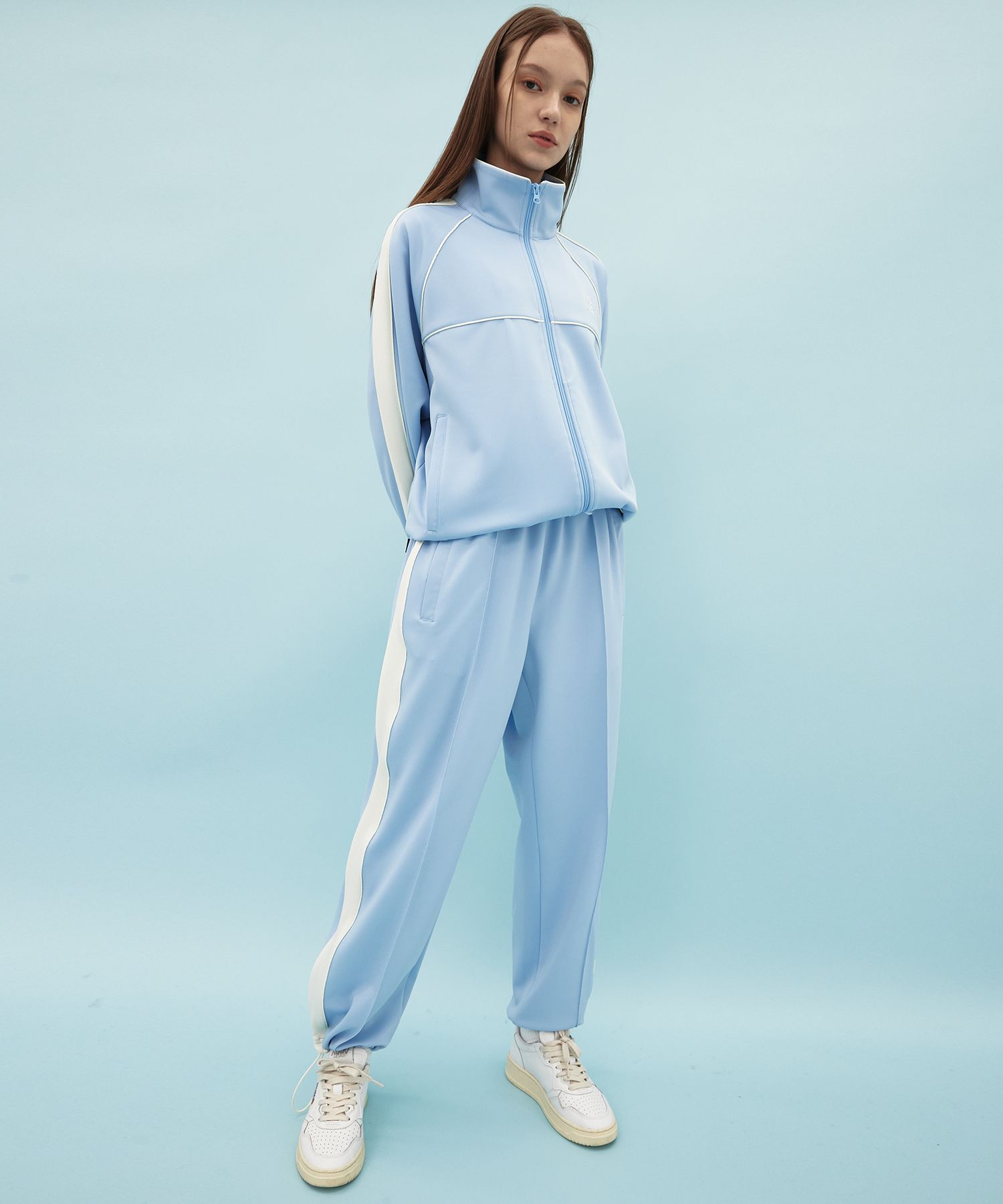 ★Wai Kei★ Piping Track Pants Sky Blue YK22SSPT01 MUSINSA | WAI KEI PIPING TRACK PANTS SKY BLUE