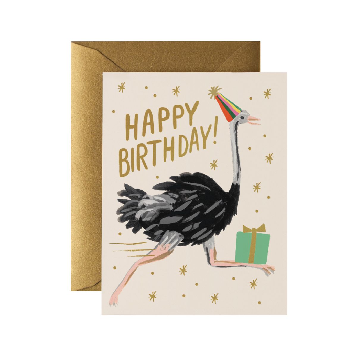라이플 페이퍼(RIFLE PAPER) Ostrich Birthday Card 생일 카드