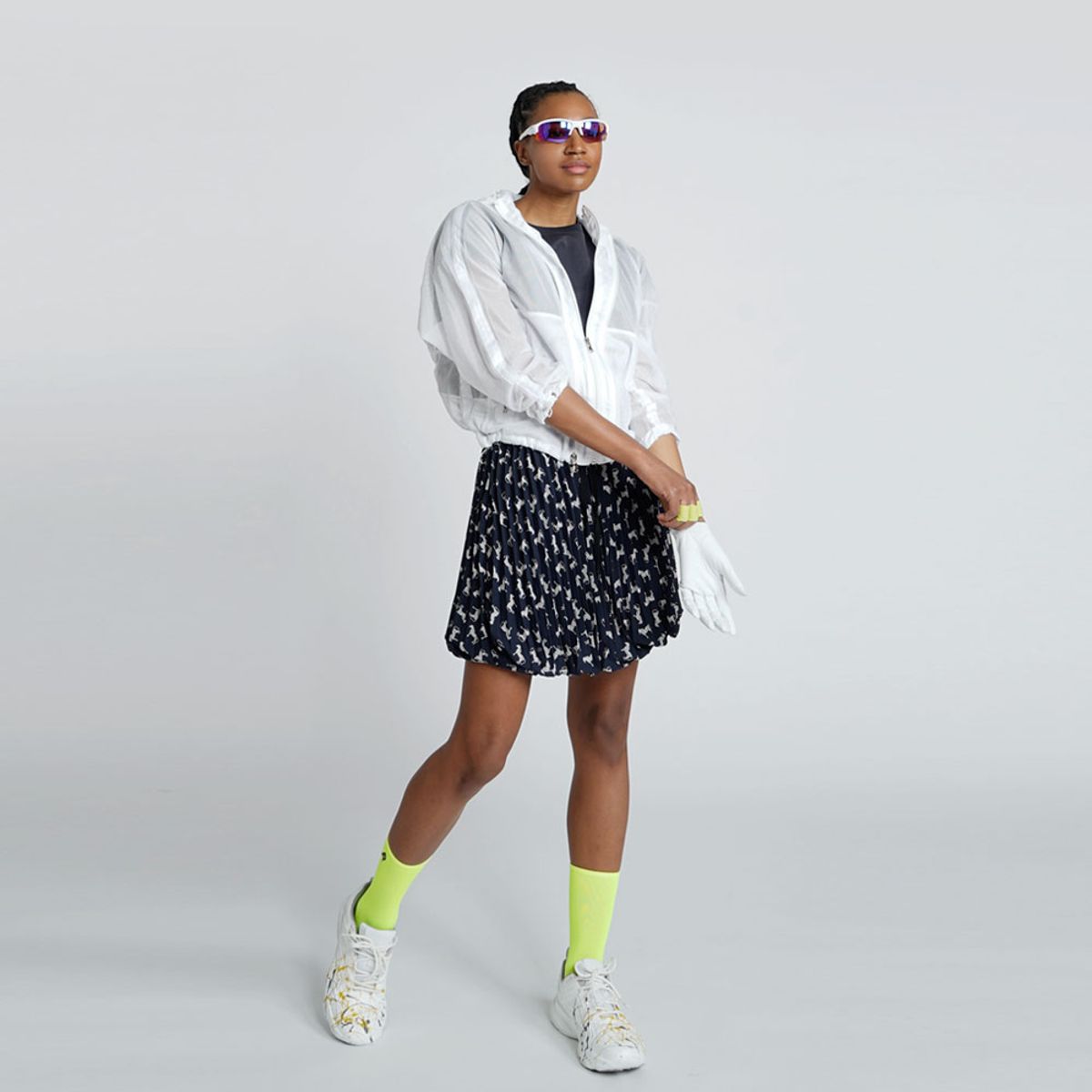 애스플래폼(ATHPLATFORM) AW21PS01 버블 G쇼츠 스커트_다크네이비