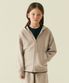 오버사이즈 후디드 스웨트 집업 [더스티 베이지]