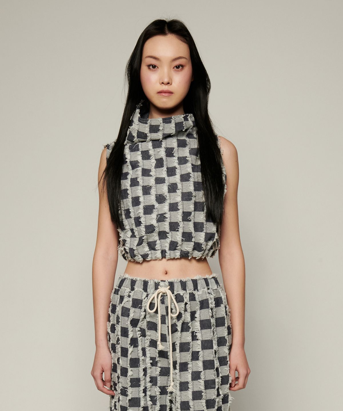 보울룬(BOWLLOON) PATCHWORK CROP VEST