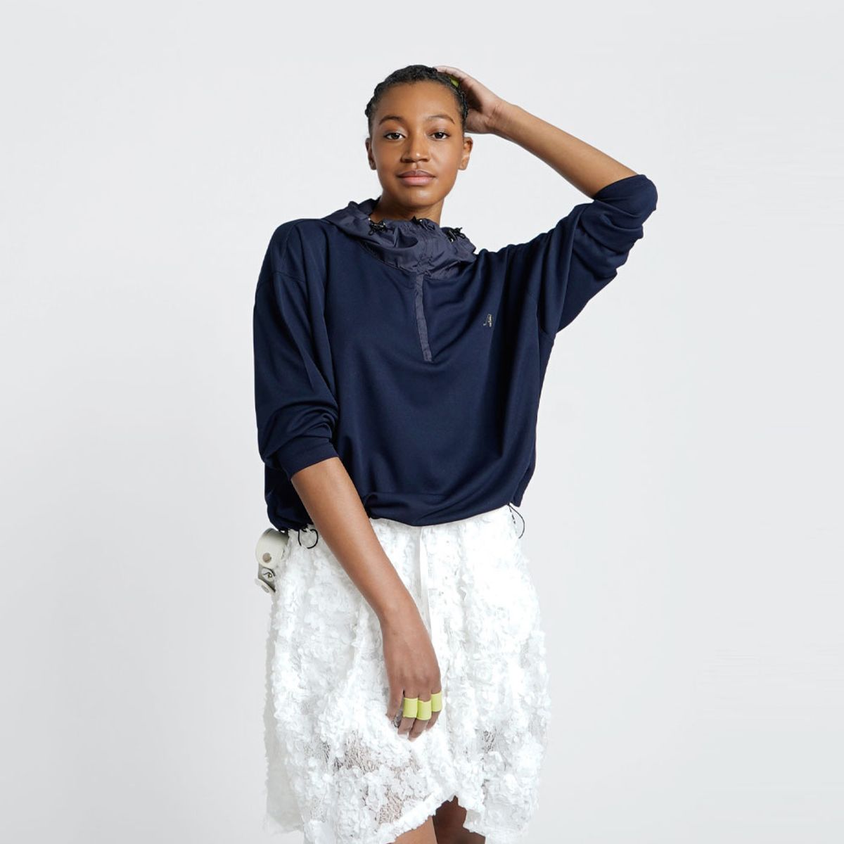 애스플래폼(ATHPLATFORM) AW21TL02 하프집업 G후디_다크네이비