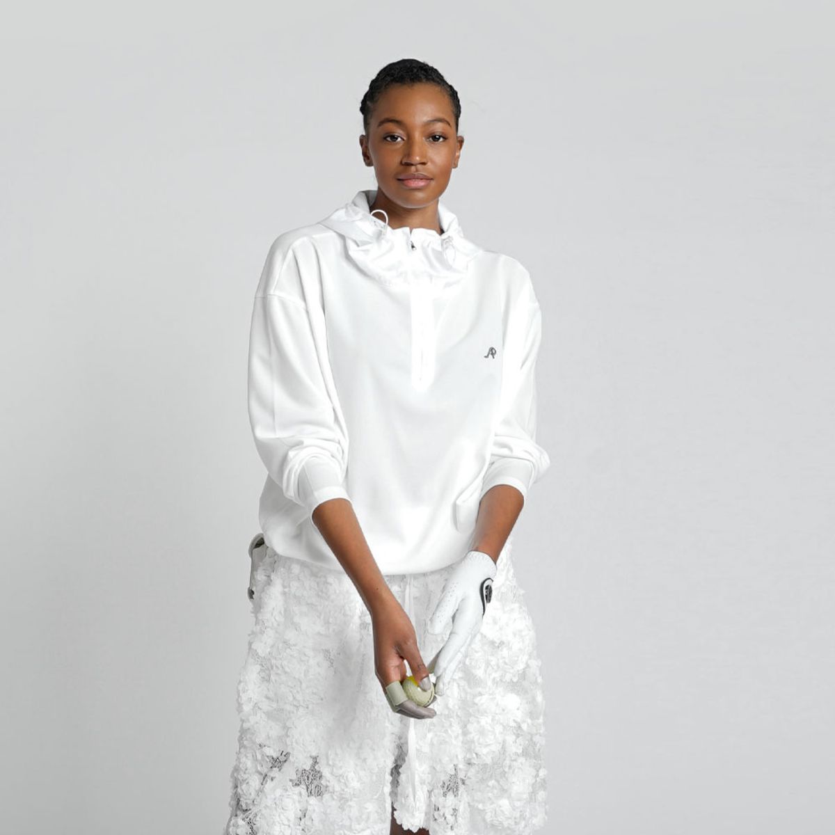 애스플래폼(ATHPLATFORM) AW21TL02 하프집업 G후디_화이트
