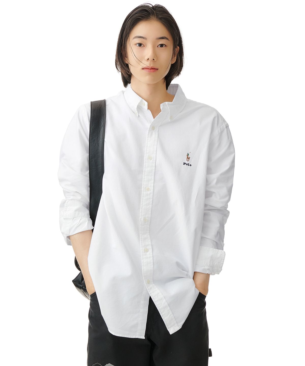 폴로 랄프 로렌(POLO RALPH LAUREN) [White Collection] 커스텀핏 클래식 옥스포드 셔츠  - 화이트