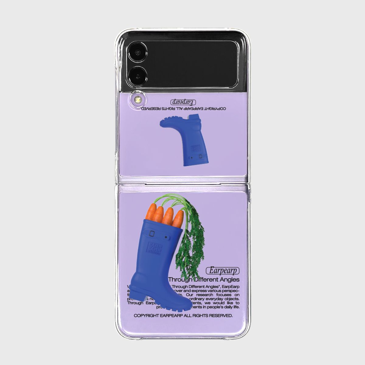 어프어프(EARPEARP) CARROT INSIDE RAINBOOTS(Z플립-클리어하드)