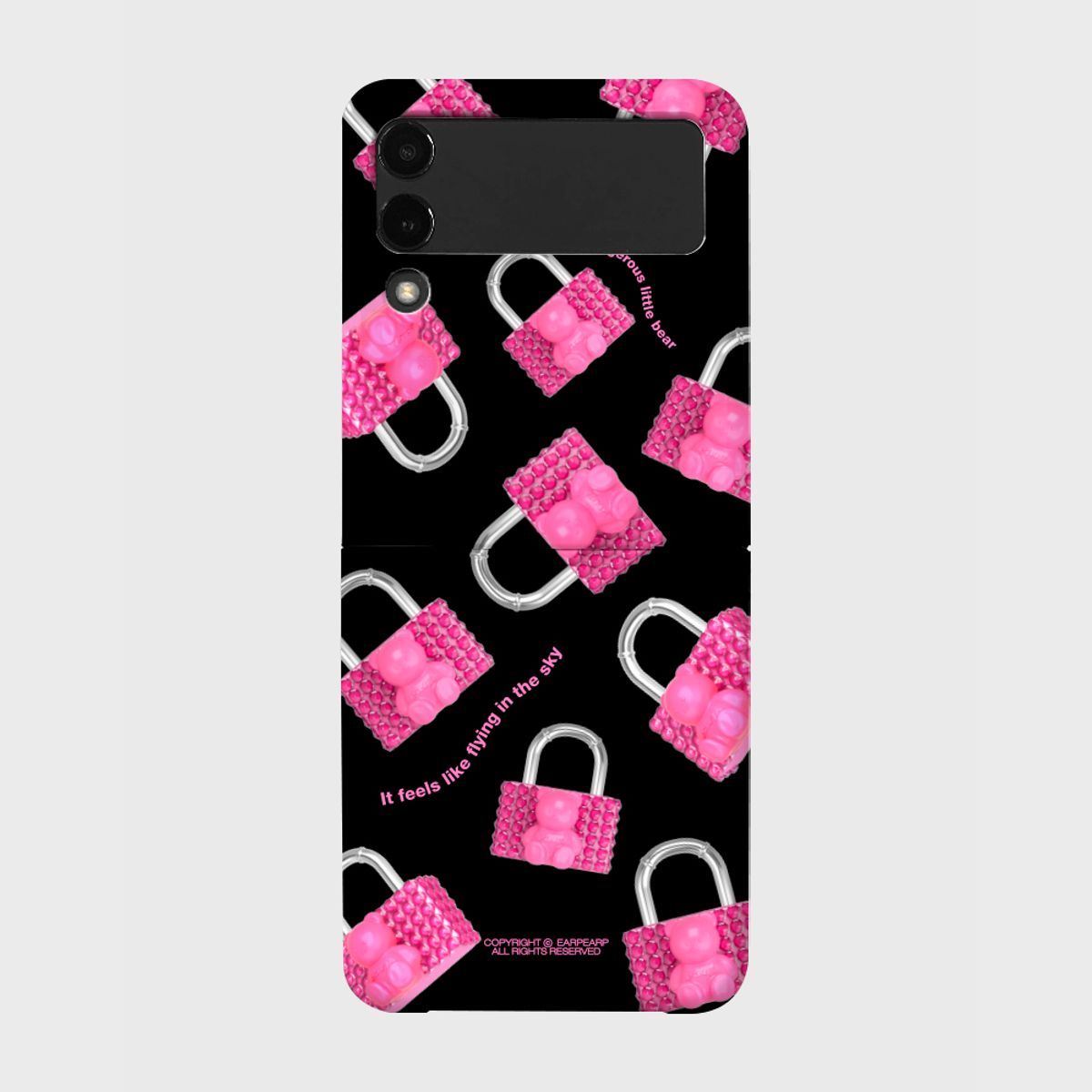 어프어프(EARPEARP) COVY PADLOCK PATTERN-PINK(Z플립-하드)