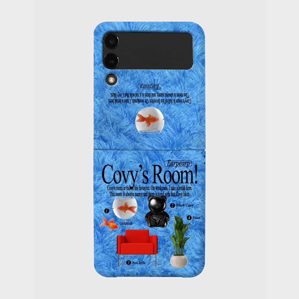 어프어프(EARPEARP) COVY ROOM OBJECT-BLUE(Z플립-하드)
