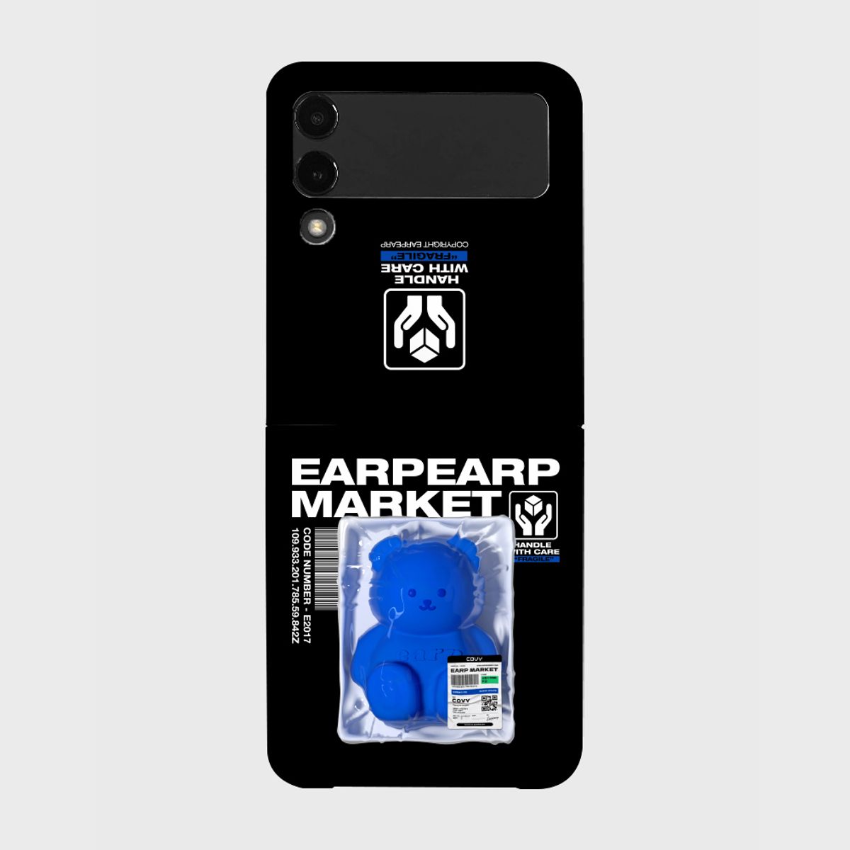 어프어프(EARPEARP) LITTLE COVY PACK-BLACK(Z플립-하드)