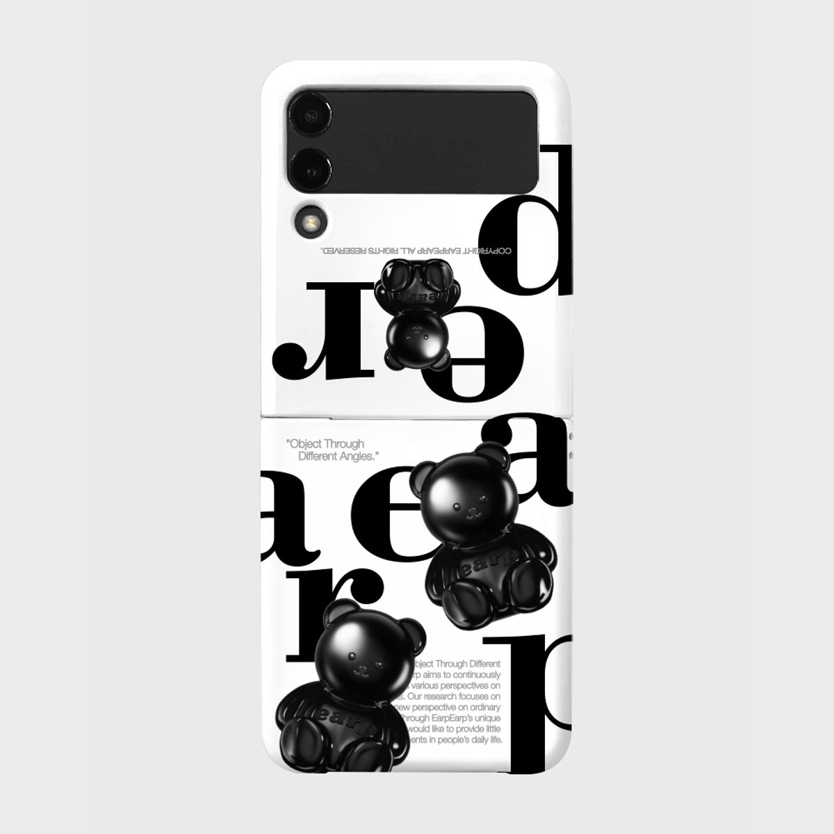어프어프(EARPEARP) BLACK COVY OBJECT-WHITE(Z플립-하드)
