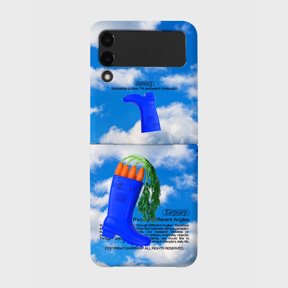 어프어프(EARPEARP) CARROT INSIDE RAINBOOTS-BLUE(Z플립-하드)