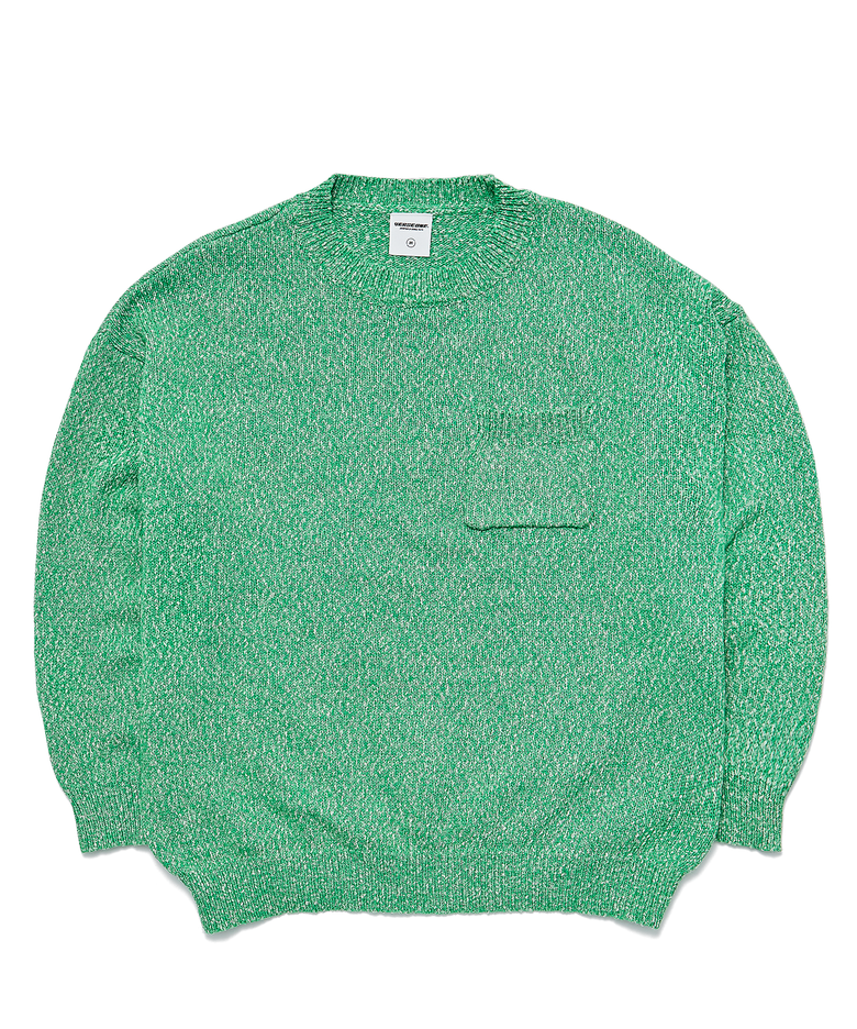 SLUB KNIT SWEATER APPLE GREEN