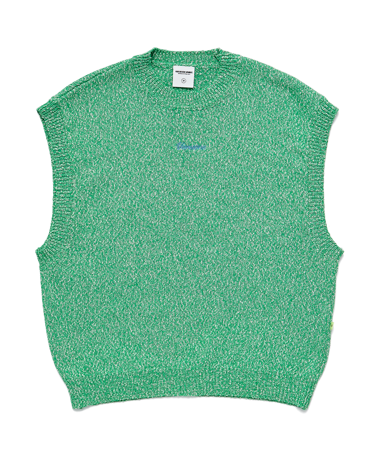 벌스원(VERSE ONE) SLUB KNIT VEST APPLE GREEN