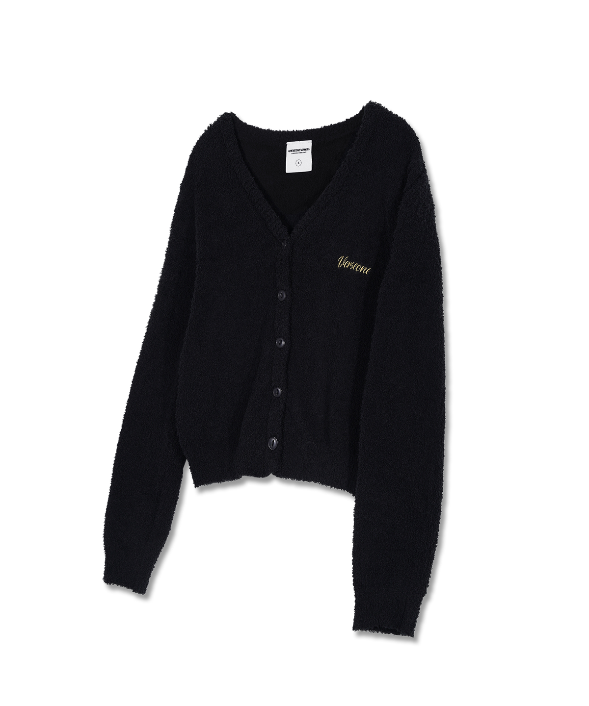 벌스원(VERSE ONE) EMBROIDERED LOGO CARDIGAN BLACK(NEW)
