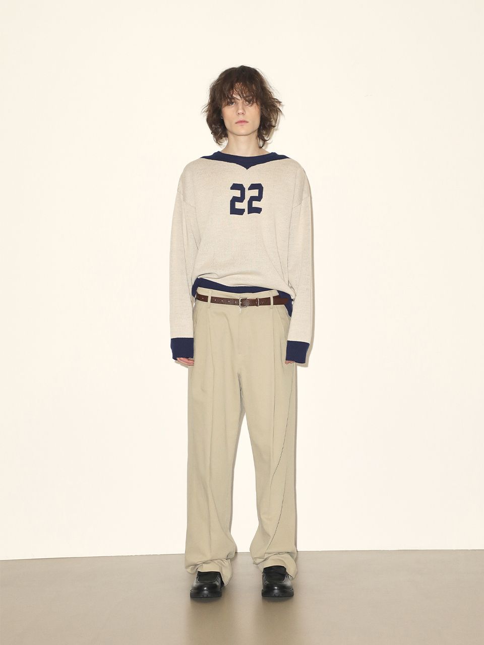 MUSINSA公式 | NOHANT 22 VINTAGE KNIT SWEATER NAVY
