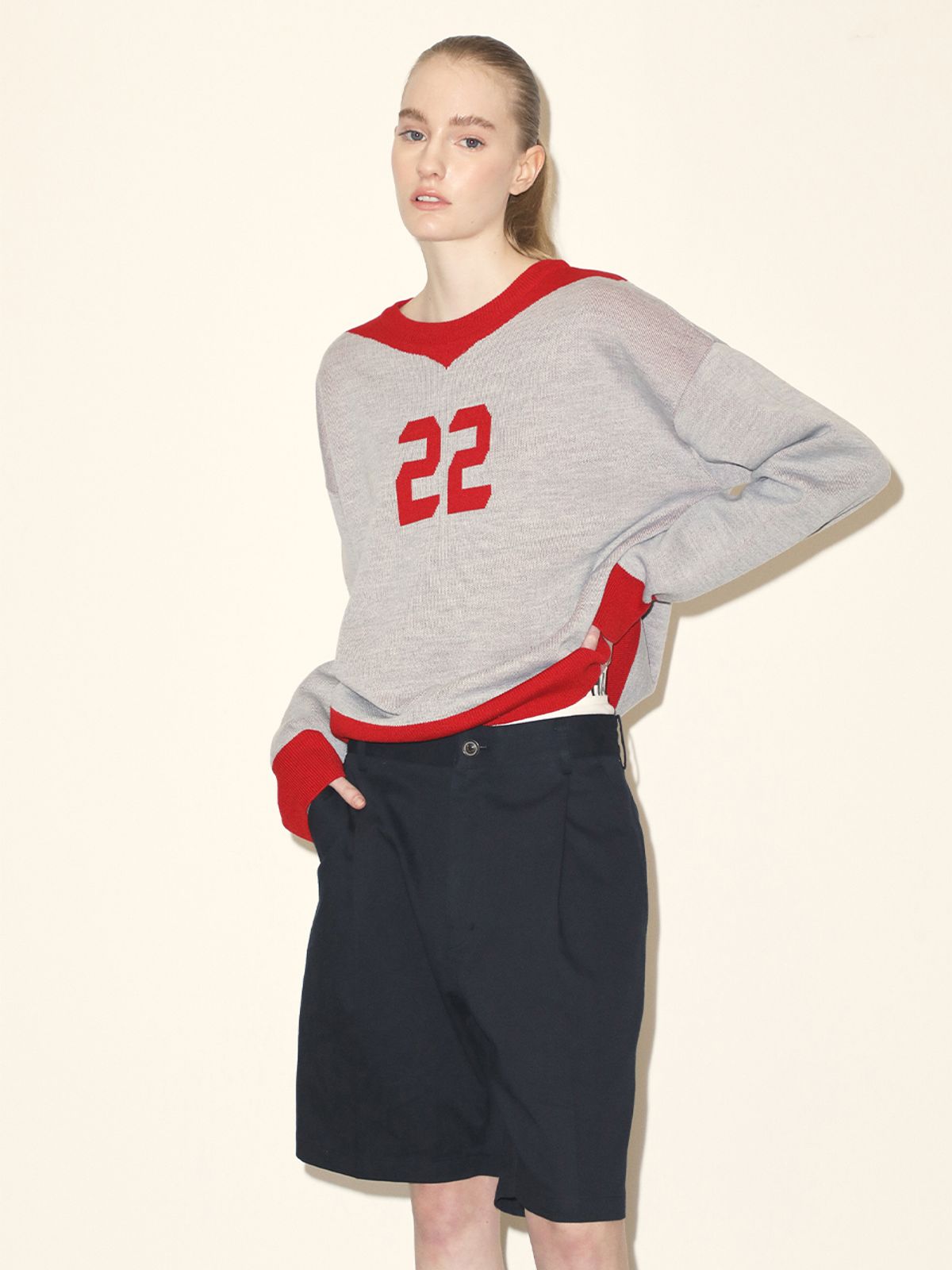 노앙(NOHANT) 22 VINTAGE KNIT SWEATER RED
