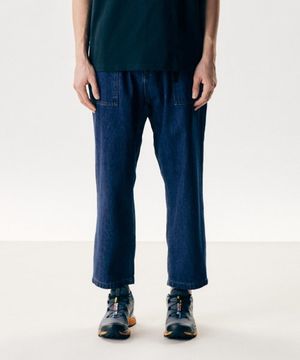 루즈테이퍼드 데님 팬츠 Mid Indigo
