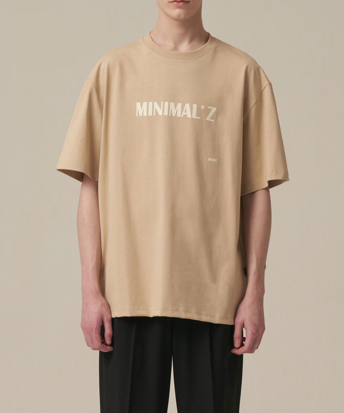 더블유엠씨(WMC) 미니멀즈 오버핏 티셔츠_BEIGE