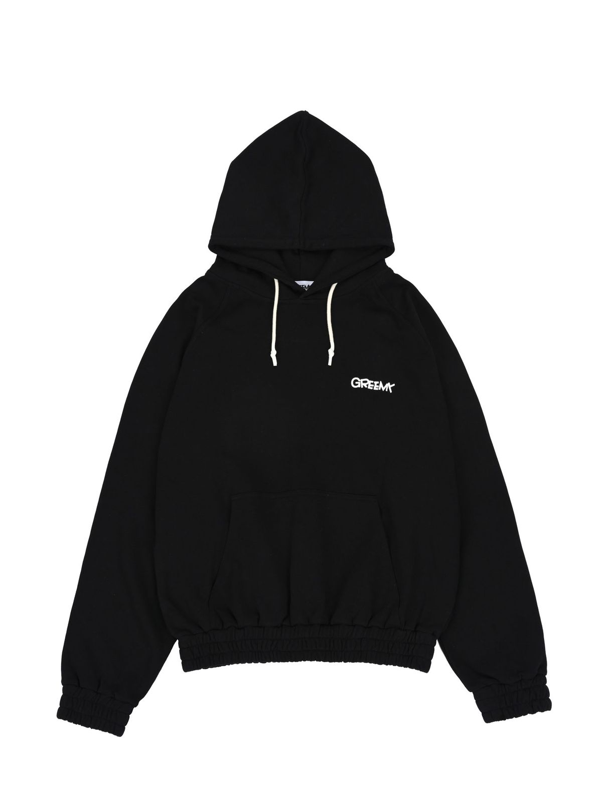 그리미(GREEMY) SMALL LOGO HOODIE (BLACK)