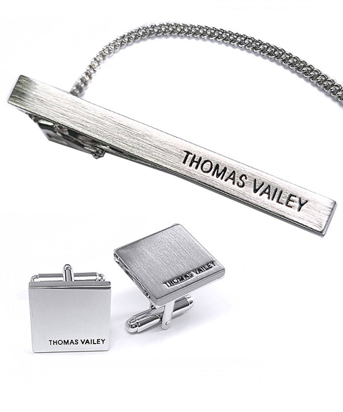 토마스 베일리(THOMAS VAILEY) 넥타이핀/커프스 세트-인그레이빙