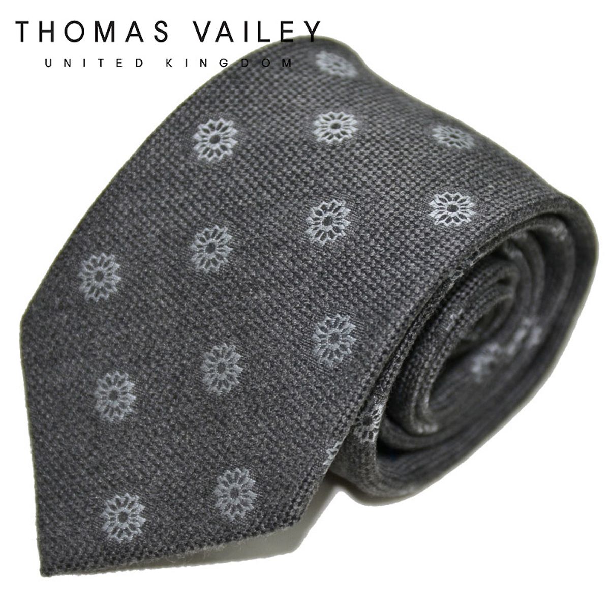 토마스 베일리(THOMAS VAILEY) 패션넥타이-아그라 그레이 8cm