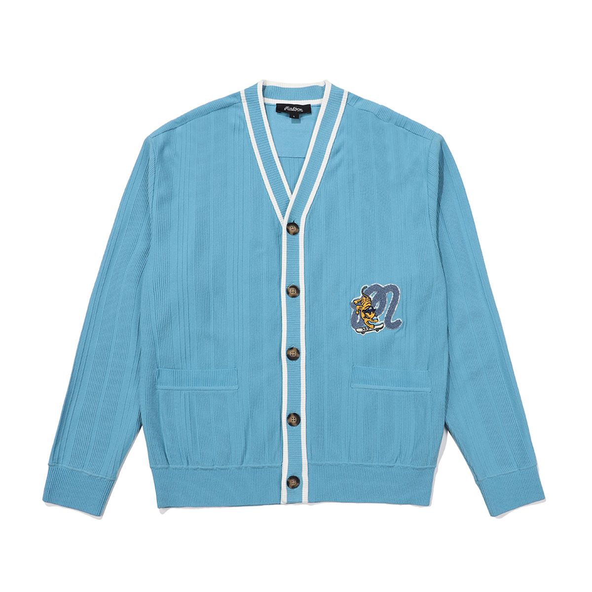 말본 골프(MALBON GOLF) Tiger 패치 가디건 BLUE (MAN)