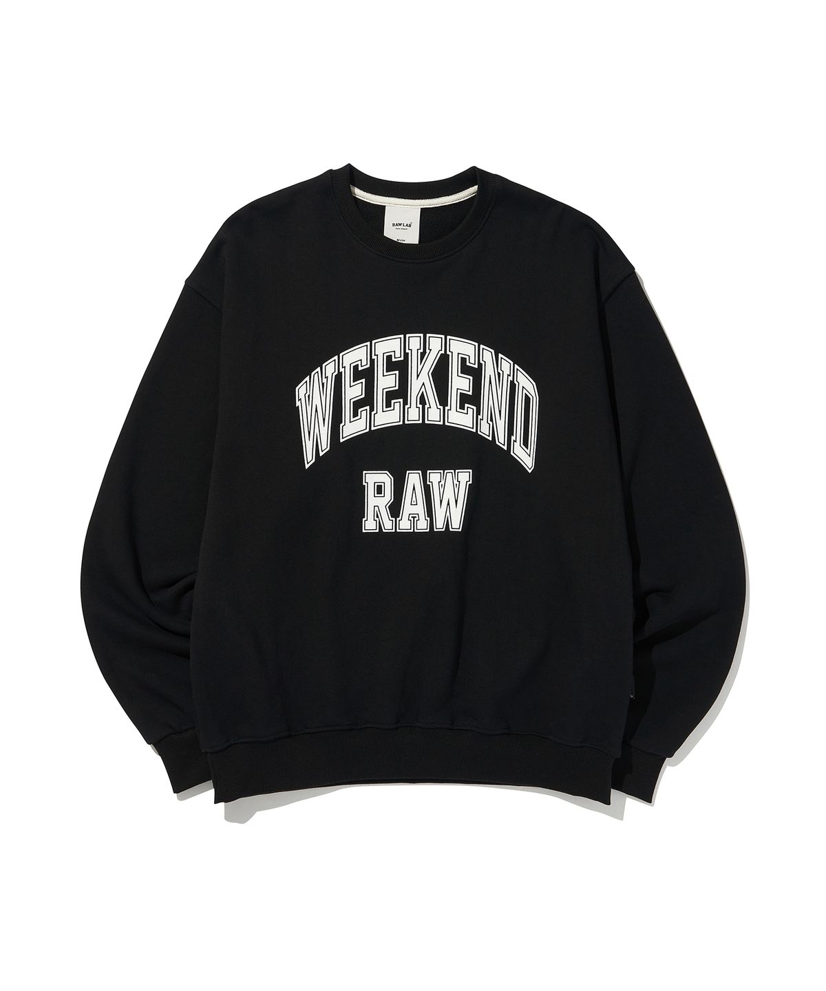 로우랩(RAW LAB) (기모ver. 추가) 위켄드 로우 크루넥 (블랙)