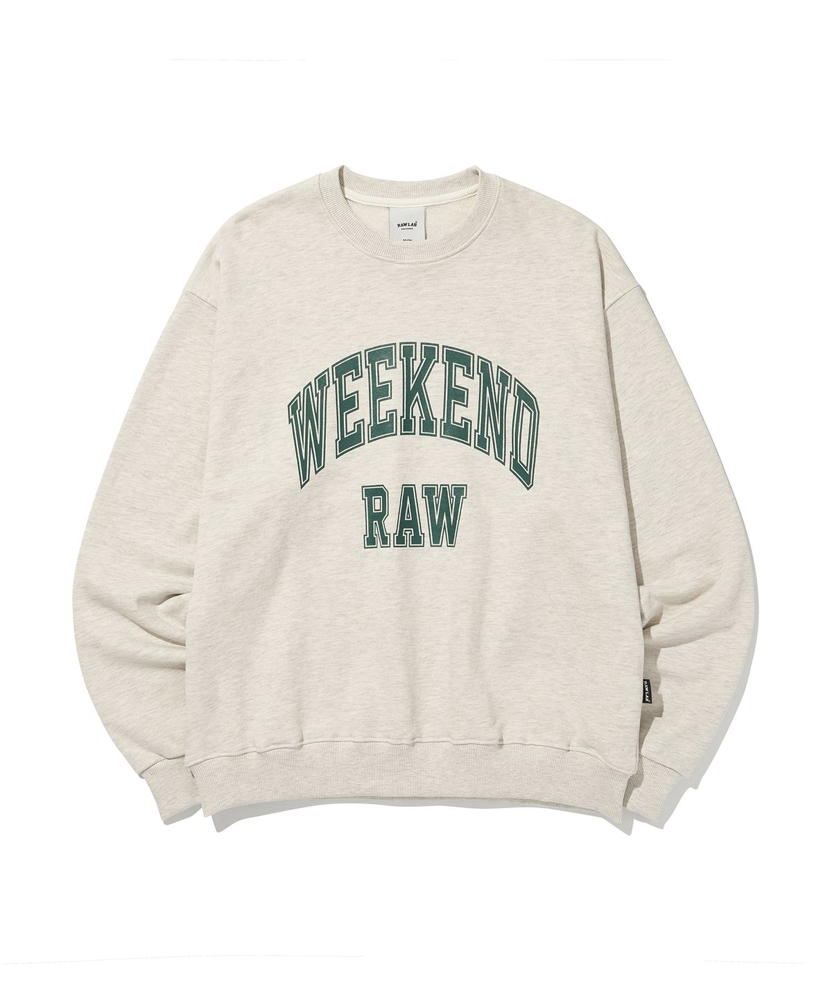로우랩(RAW LAB) (기모ver. 추가) 위켄드 로우 크루넥 (오트밀)