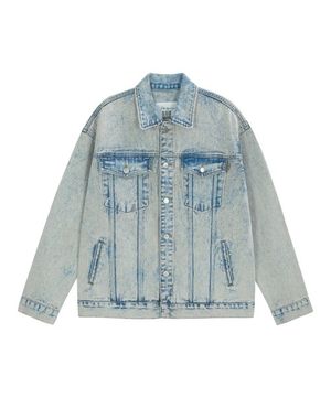시스루 피그먼트  데님 자켓