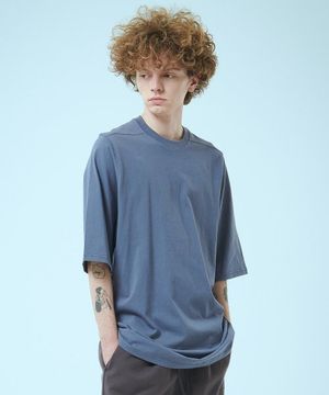 22SS04AT018 아일렛 바이오 오버핏 반팔티  (다크네이비)