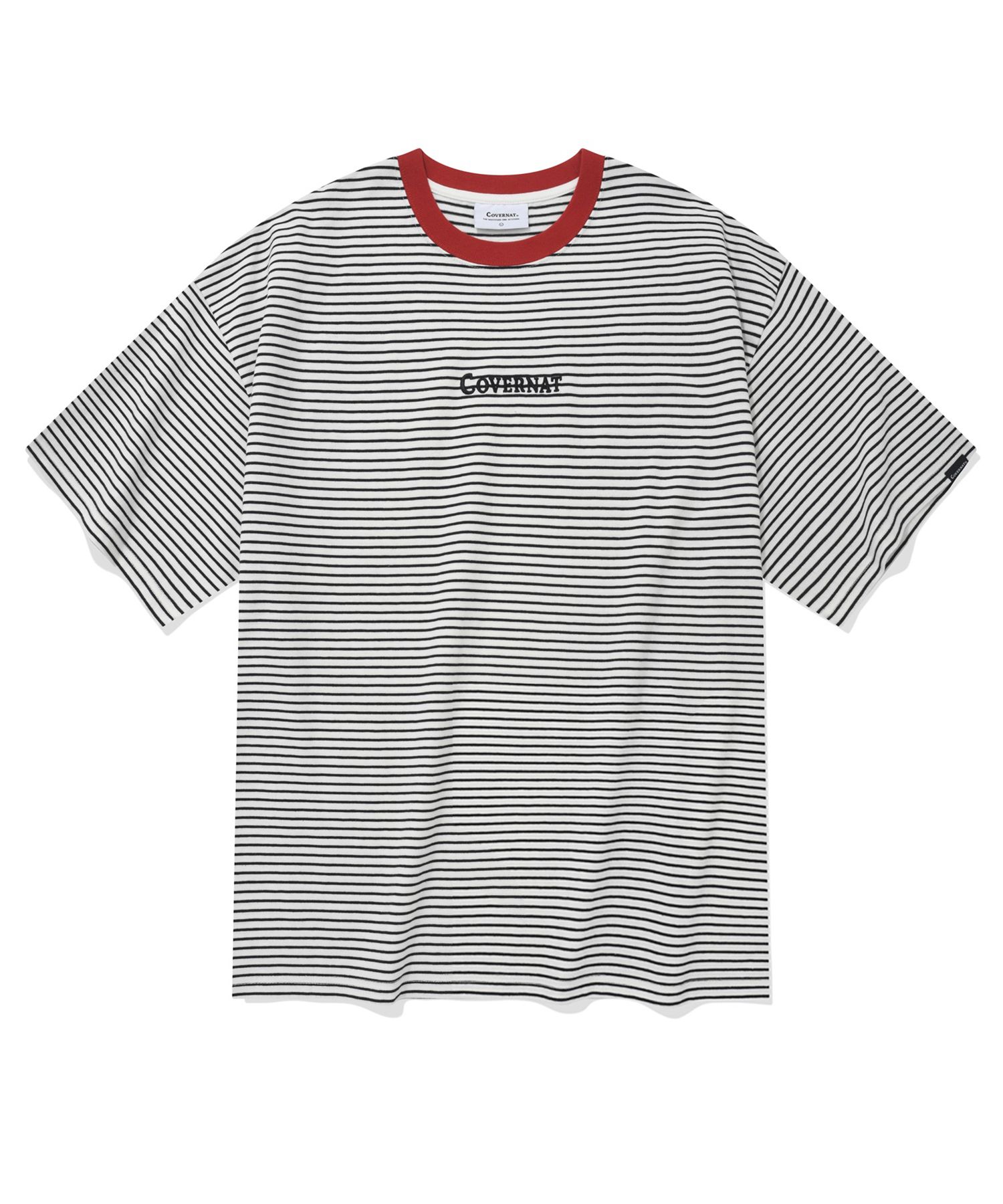 ★23SS★【COVERNAT】★striped t-shir.t★関税込★ MUSINSA | COVERNAT WOMAN Women's Striped T-Shirt Green