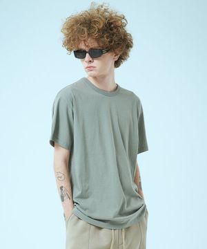 22SS04AT006 코지 롱 스탠다드핏 바이오  반팔티 (다크카키)