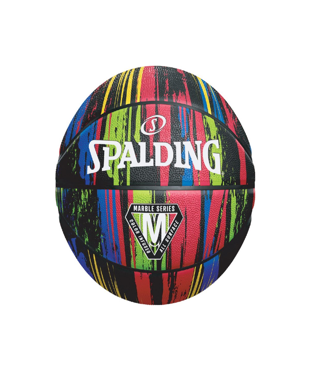 스팔딩(SPALDING) 마블 시리즈 블랙 레인보우 농구공 84398Z-7호