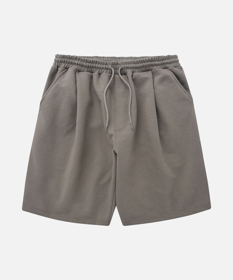 ONE TUCK SWEAT SHORTS _ BOSTON KHAKI