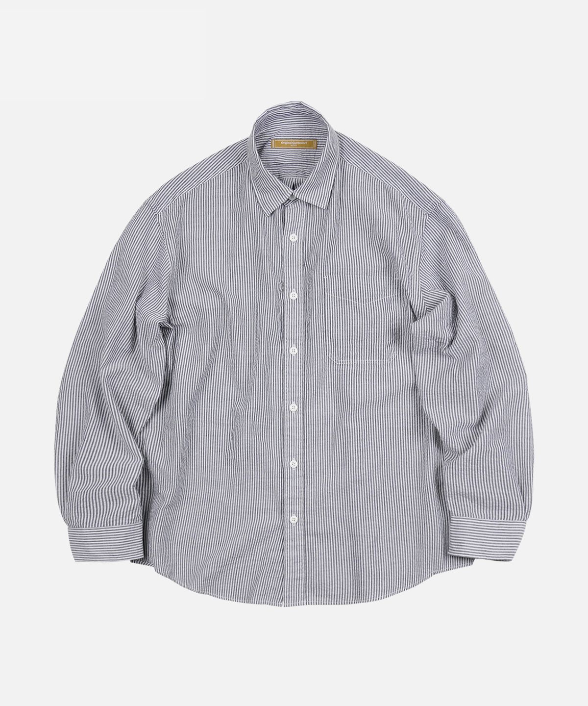 프리즘웍스(FRIZMWORKS) OG STRIPE SEERSUCKER SHIRT _ BLACK