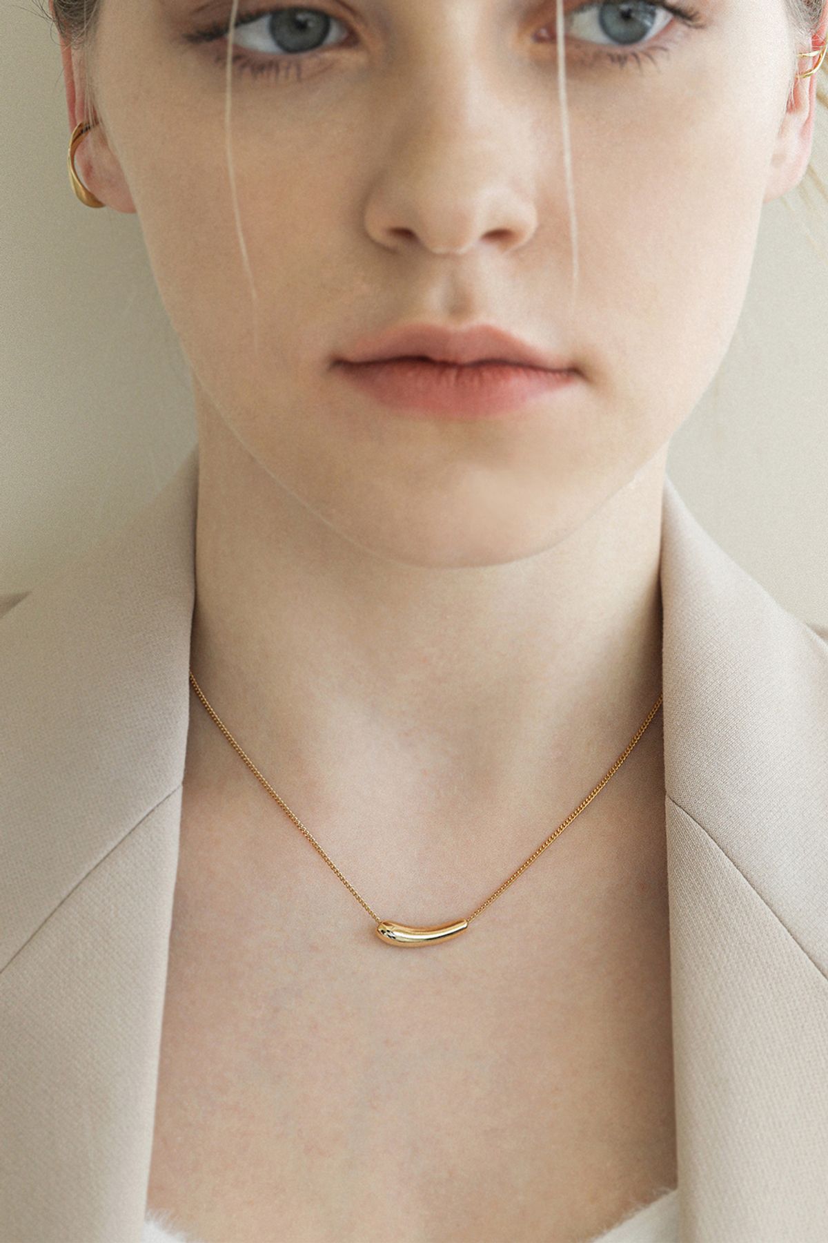 레이지던(LAZYDAWN) simple stick necklace N040