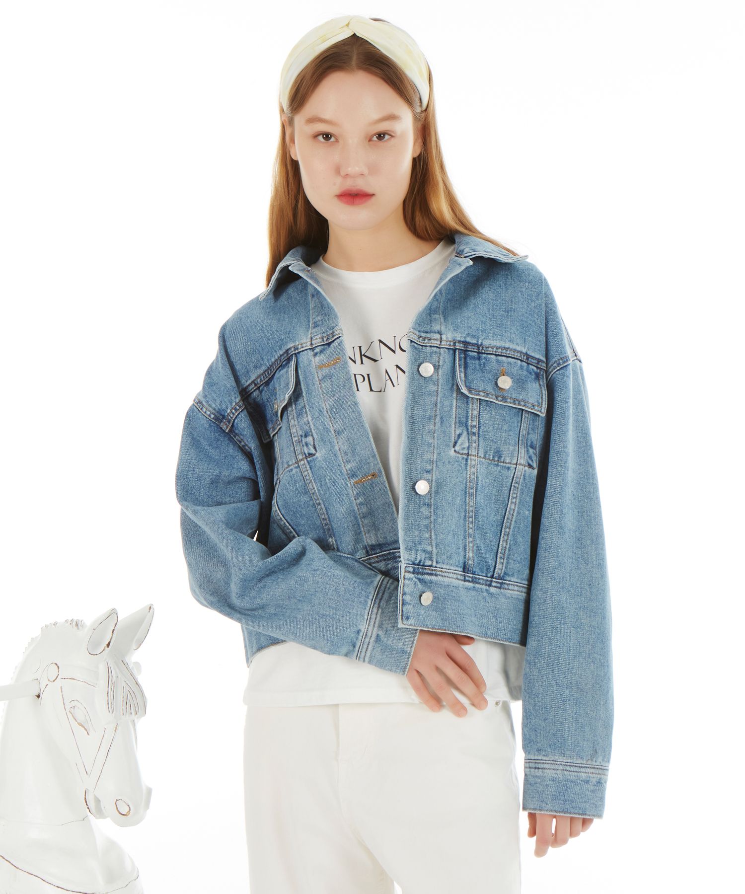 [UNKNOWN PLANET] Overfit denim blue jean jacket /追跡付 MUSINSA公式 | UNKNOWN PLANET Big Pocket Destroyed Overfit