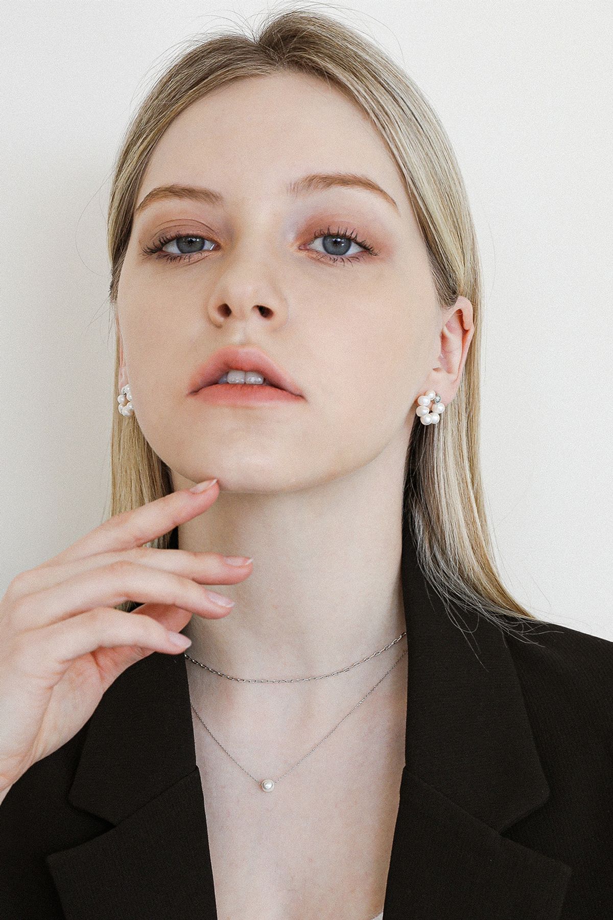레이지던(LAZYDAWN) pearl flower earring E049